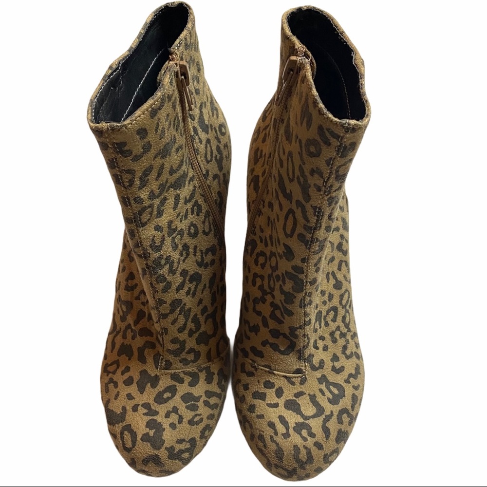 F21 Forever 21 Leopard Print Platform Wedge Boots - image 4